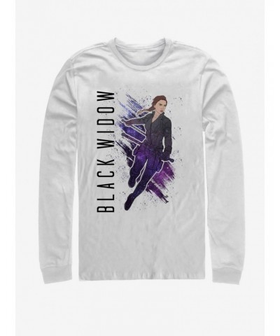 Marvel Avengers: Endgame Black Widow Painted Long-Sleeve T-Shirt $9.48 T-Shirts