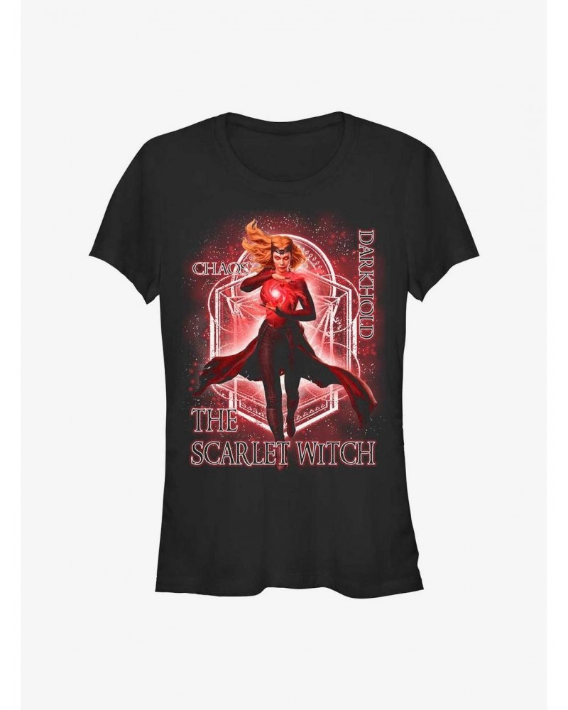 Marvel Doctor Strange in the Multiverse of Madness The Scarlet Witch Girls T-Shirt $9.56 T-Shirts