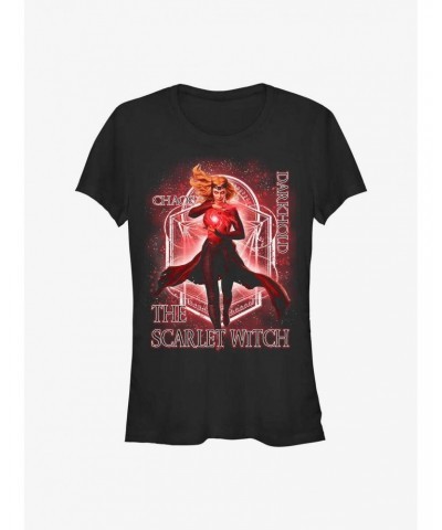 Marvel Doctor Strange in the Multiverse of Madness The Scarlet Witch Girls T-Shirt $9.56 T-Shirts