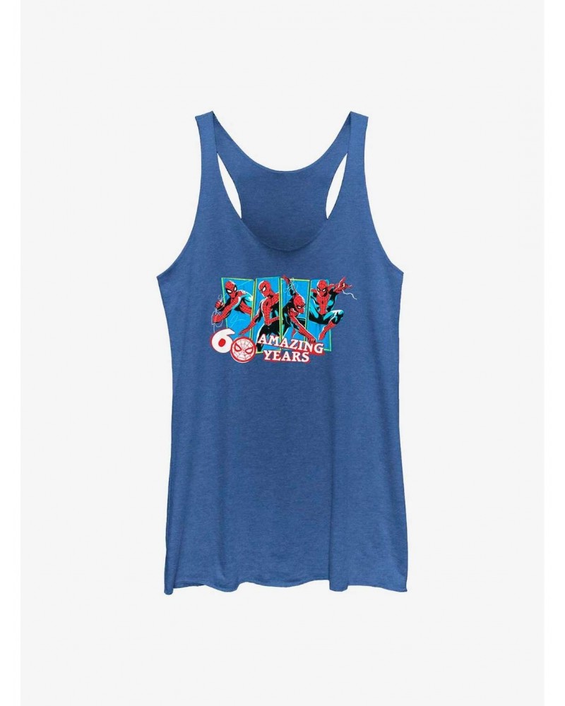 Marvel Spider-Man 60th Anniversary 60 Amazing Years Girls Tank $9.74 Tanks