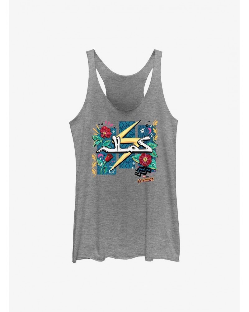 Marvel Ms. Marvel Flowers and Bolt Girls Tank $9.74 Tanks