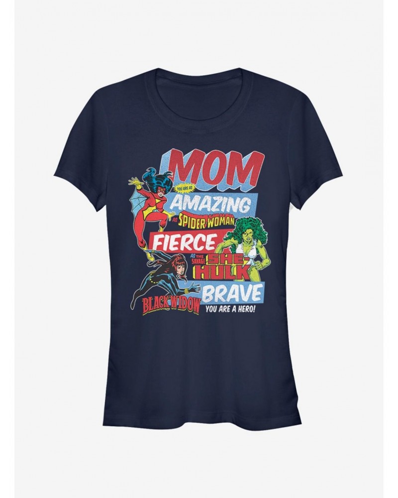 Marvel Spider-Man Retro Mom Girls T-Shirt $7.77 T-Shirts