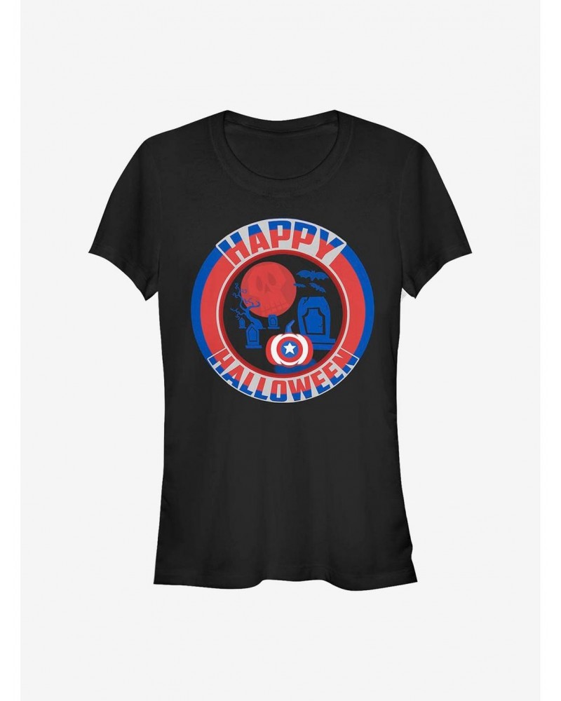 Marvel Captain America Cappy Halloween Girls T-Shirt $8.37 T-Shirts