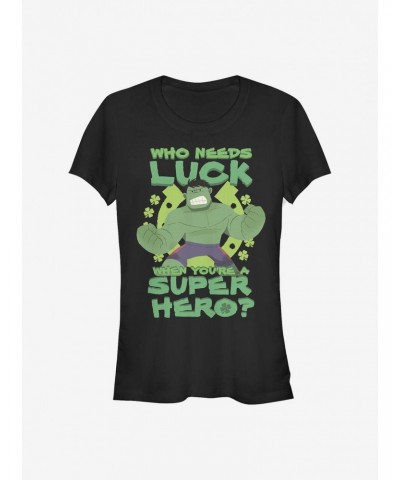 Marvel The Hulk Super Hulk Luck Girls T-Shirt $6.18 T-Shirts