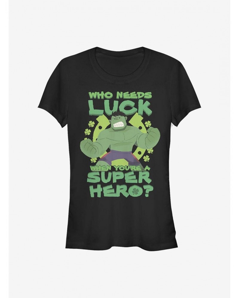 Marvel The Hulk Super Hulk Luck Girls T-Shirt $6.18 T-Shirts