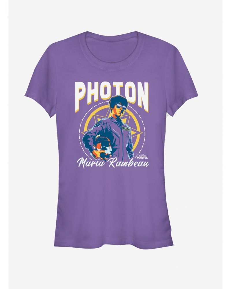 Marvel Captain Marvel Photon Girls T-Shirt $8.76 T-Shirts