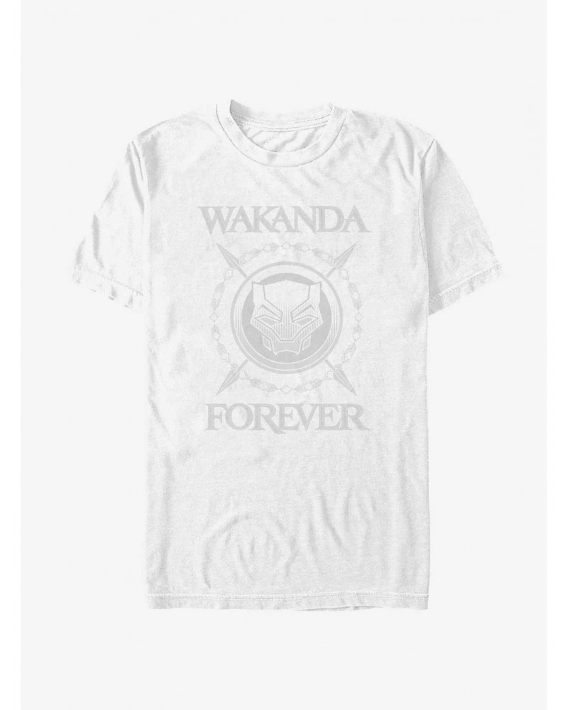 Marvel Black Panther: Wakanda Forever Crossed Spears Emblem Extra Soft T-Shirt $7.18 T-Shirts