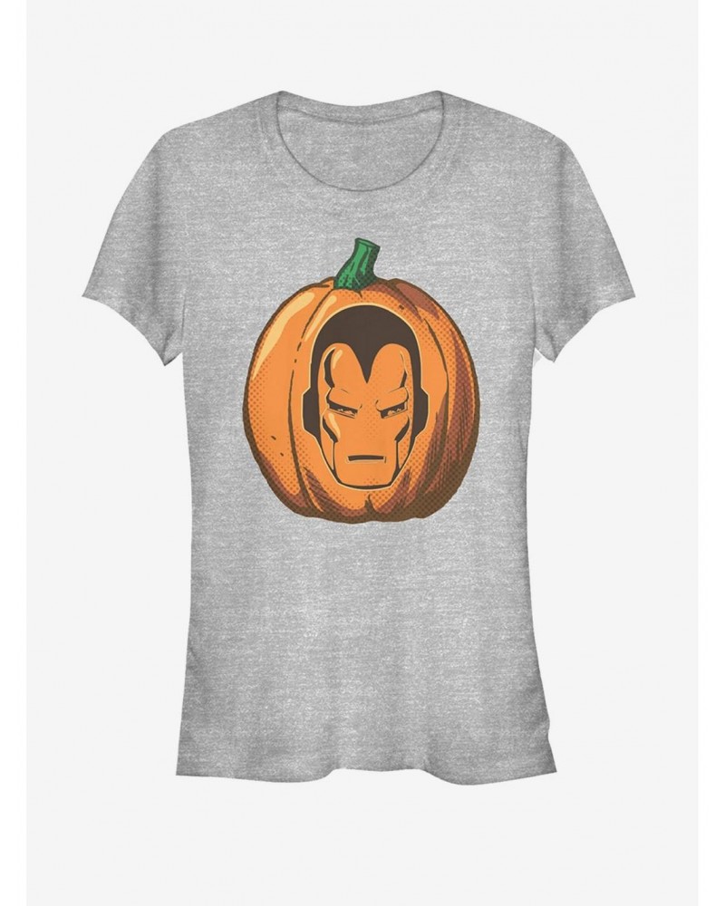 Marvel Halloween Iron Man Pumpkin Girls T-Shirt $6.57 T-Shirts