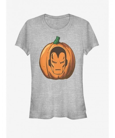 Marvel Halloween Iron Man Pumpkin Girls T-Shirt $6.57 T-Shirts