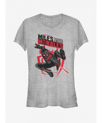 Marvel Spider-Man Swing Miles Morales Girls T-Shirt $8.17 T-Shirts