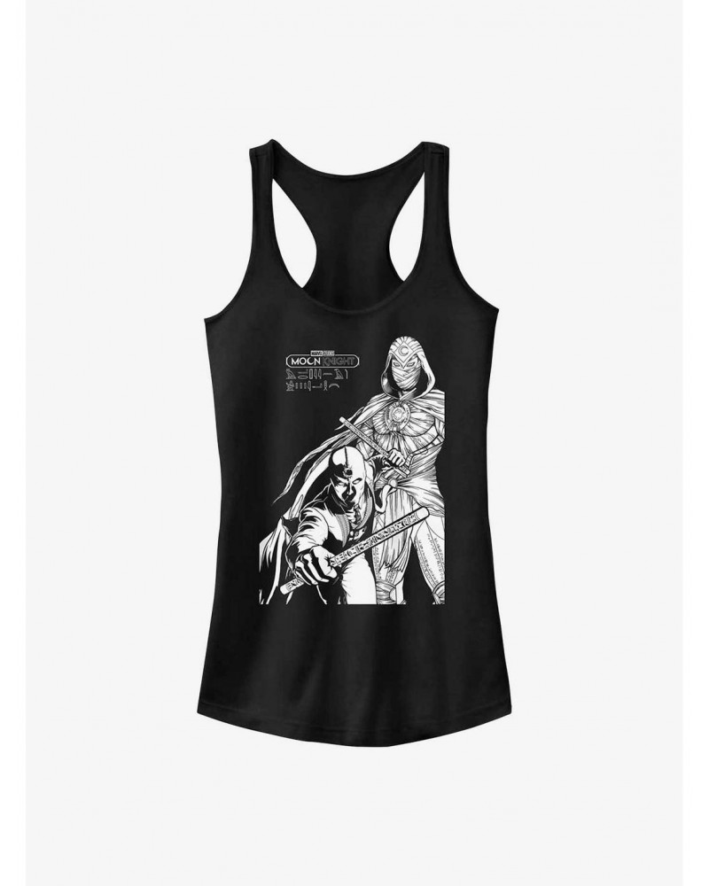 Marvel Moon Knight Line Art Duo Girls Tank $6.57 Tanks