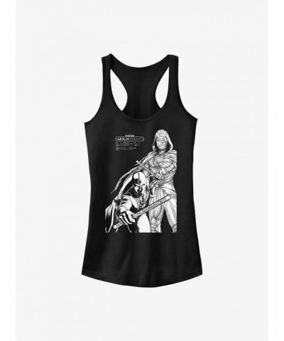 Marvel Moon Knight Line Art Duo Girls Tank $6.57 Tanks