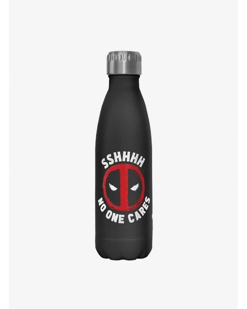 Marvel Deadpool No One Cares Stainless Steel Water Bottle $8.37 Water Bottles