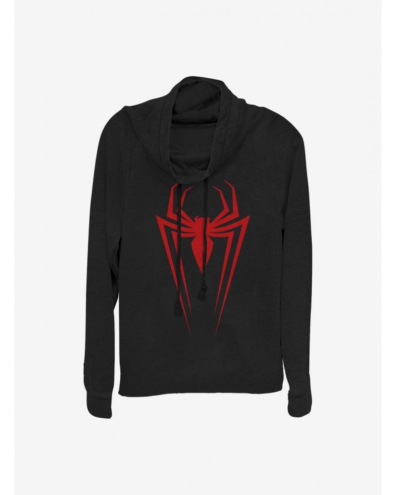 Marvel Spider-Man Long Spider Cowlneck Long-Sleeve Girls Top $12.21 Tops