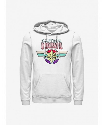 Marvel Captain Marvel Cartoon Logo Hoodie $17.24 Hoodies