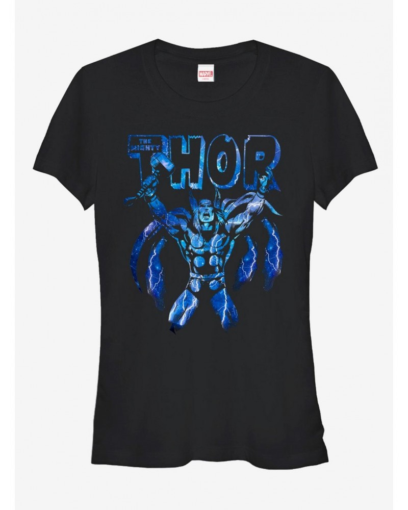 Marvel Mighty Thor Electric Current Girls T-Shirt $8.17 T-Shirts