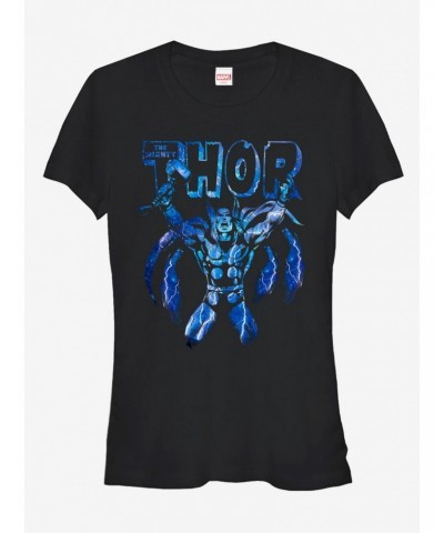 Marvel Mighty Thor Electric Current Girls T-Shirt $8.17 T-Shirts