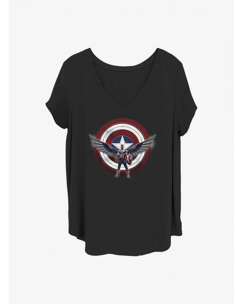 Marvel The Falcon and the Winter Soldier Wield The Shield Girls T-Shirt Plus Size $7.17 T-Shirts