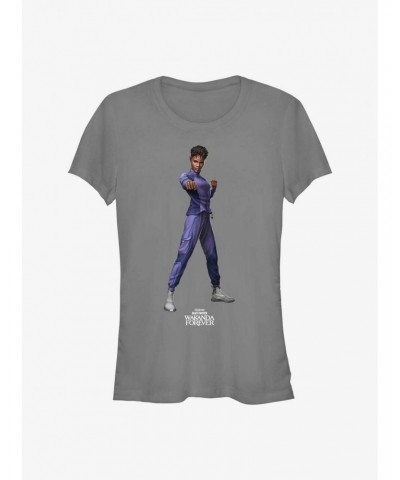 Marvel Black Panther: Wakanda Forever Shuri Action Pose Girls T-Shirt $8.57 T-Shirts