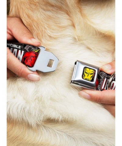 Marvel Iron Man Stacked Comic Seatbelt Buckle Dog Collar $9.71 Pet Collars