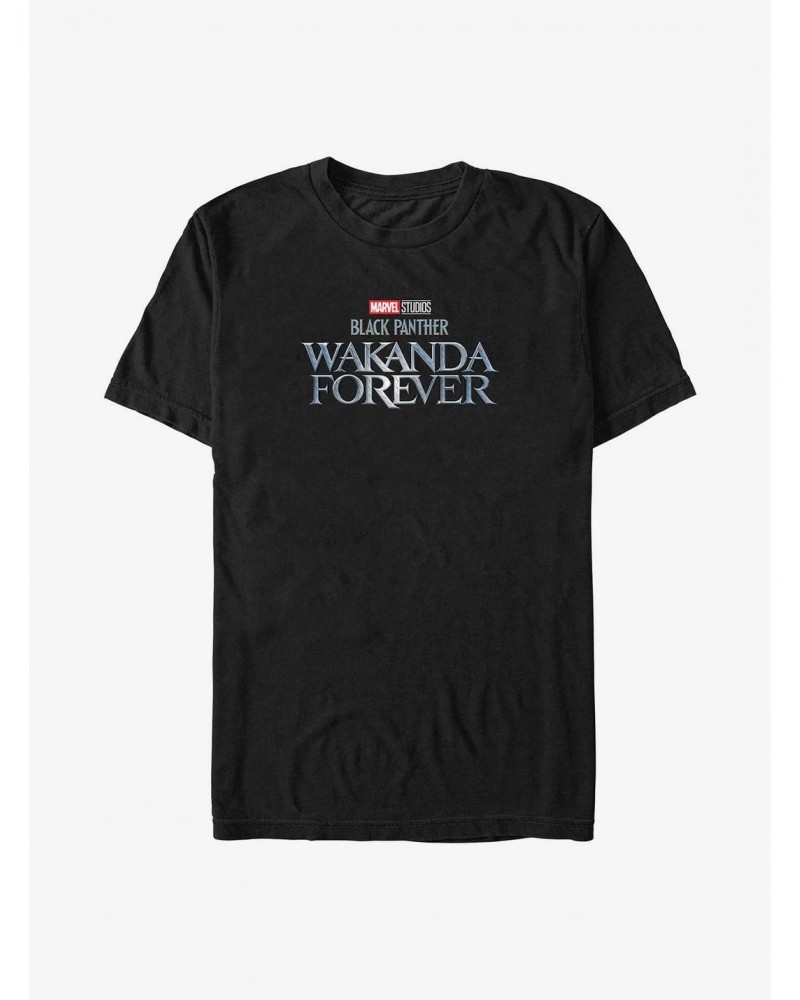 Marvel Black Panther: Wakanda Forever Metal Logo Big & Tall T-Shirt $10.29 T-Shirts