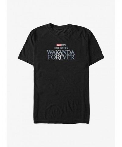 Marvel Black Panther: Wakanda Forever Metal Logo Big & Tall T-Shirt $10.29 T-Shirts