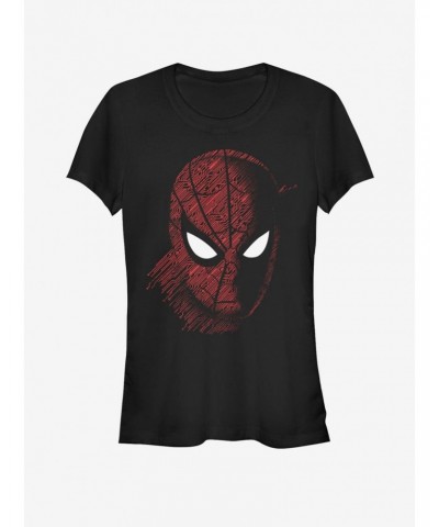 Marvel Spider-Man Far From Home Spidey Tech Portrait Girls T-Shirt $7.57 T-Shirts