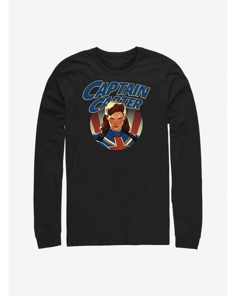 Marvel What If...? Captain Carter Fierce Long-Sleeve T-Shirt $8.42 T-Shirts