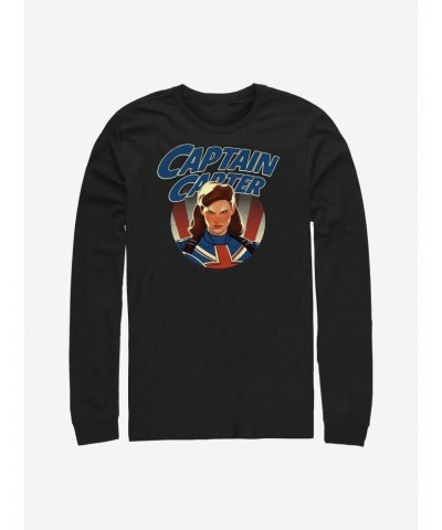 Marvel What If...? Captain Carter Fierce Long-Sleeve T-Shirt $8.42 T-Shirts