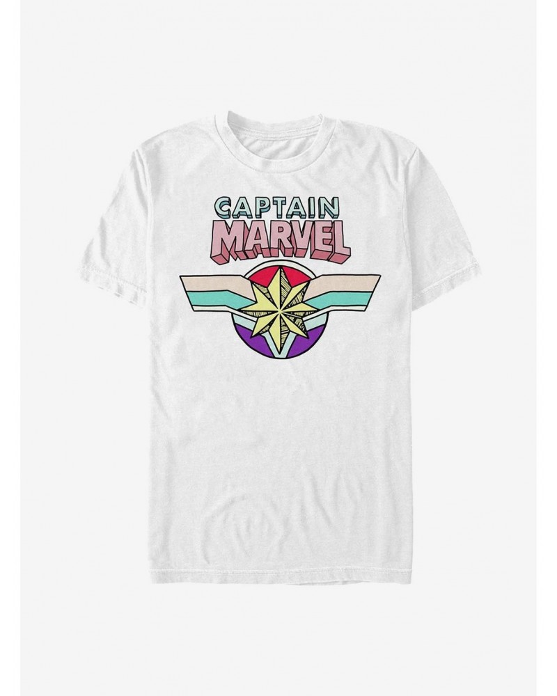 Marvel Captain Marvel Logo T-Shirt $9.18 T-Shirts