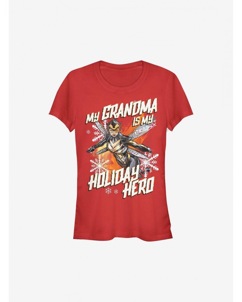 Marvel Ant-Man Holiday Grandma Wasp Girls T-Shirt $6.18 T-Shirts