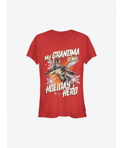 Marvel Ant-Man Holiday Grandma Wasp Girls T-Shirt $6.18 T-Shirts