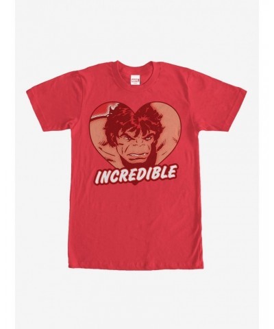 Marvel Hulk Incredible Heart T-Shirt $7.84 T-Shirts