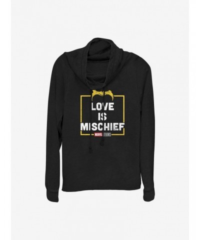 Marvel Loki Love Is Mischief Cowlneck Long-Sleeve Girls Top $16.88 Tops