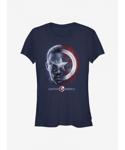 Marvel The Falcon And The Winter Soldier Sam And The Shield Girls T-Shirt $8.17 T-Shirts