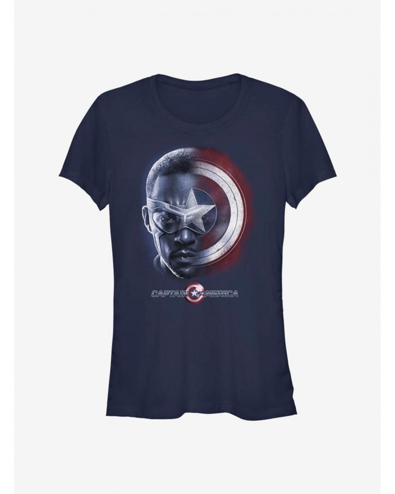 Marvel The Falcon And The Winter Soldier Sam And The Shield Girls T-Shirt $8.17 T-Shirts