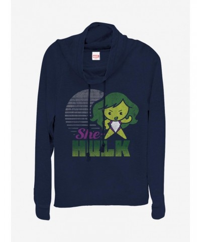 Marvel She Hulk Kawaii Cowlneck Long-Sleeve Girls Top $17.24 Tops