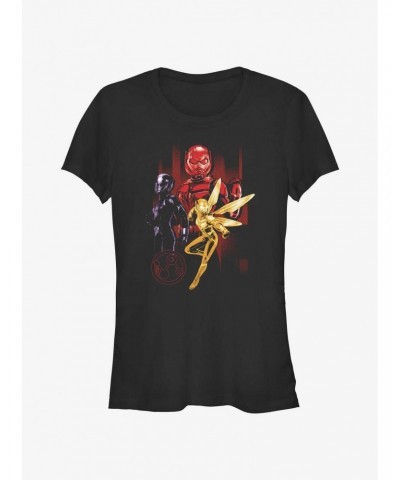 Marvel Ant-Man and the Wasp: Quantumania Hero Group Pose Girls T-Shirt $9.56 T-Shirts