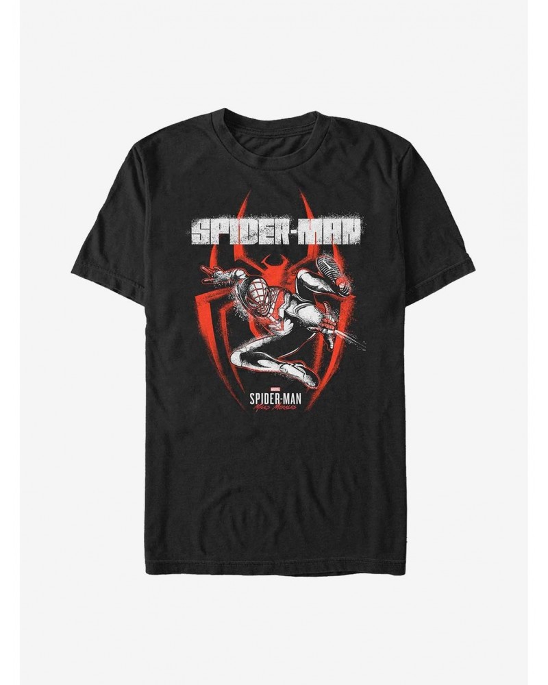 Marvel Spider-Man Miles Morales Spray T-Shirt $7.27 T-Shirts