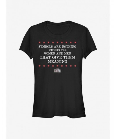 Marvel The Falcon And The Winter Soldier Symbols Are Nothing Girls T-Shirt $7.97 T-Shirts