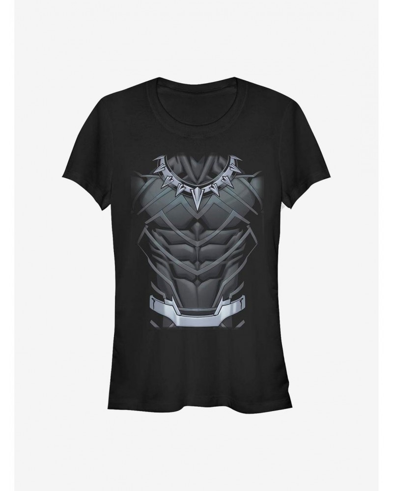 Marvel Black Panther Panther Suit Girls T-Shirt $7.57 T-Shirts