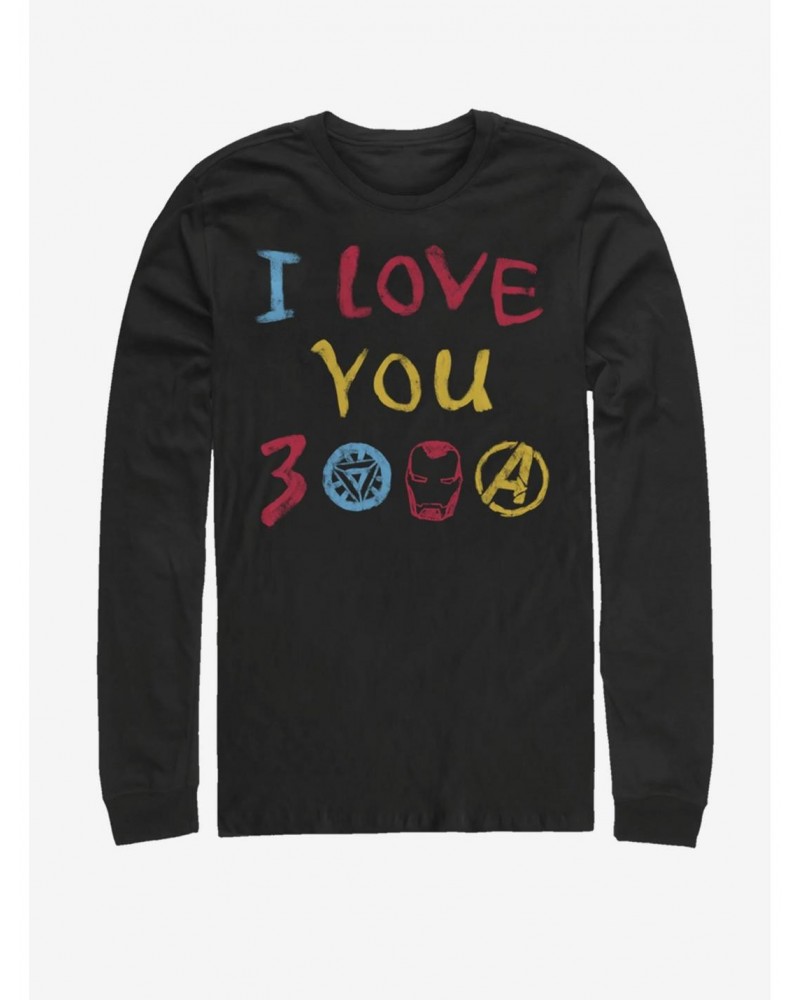 Marvel Avengers: Endgame Love Hand Drawn Long-Sleeve T-Shirt $8.69 T-Shirts