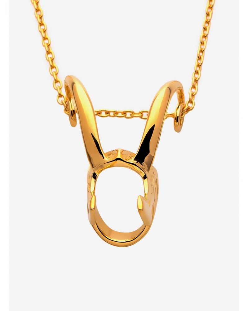 Marvel x RockLove Loki Helmet Pendant Necklace Gold $54.00 Merchandises