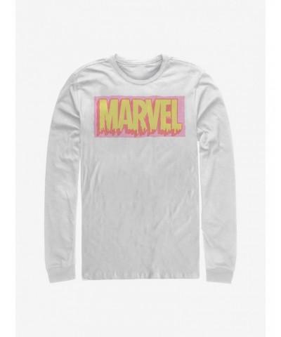 Marvel Logo Drip Long-Sleeve T-Shirt $10.26 T-Shirts