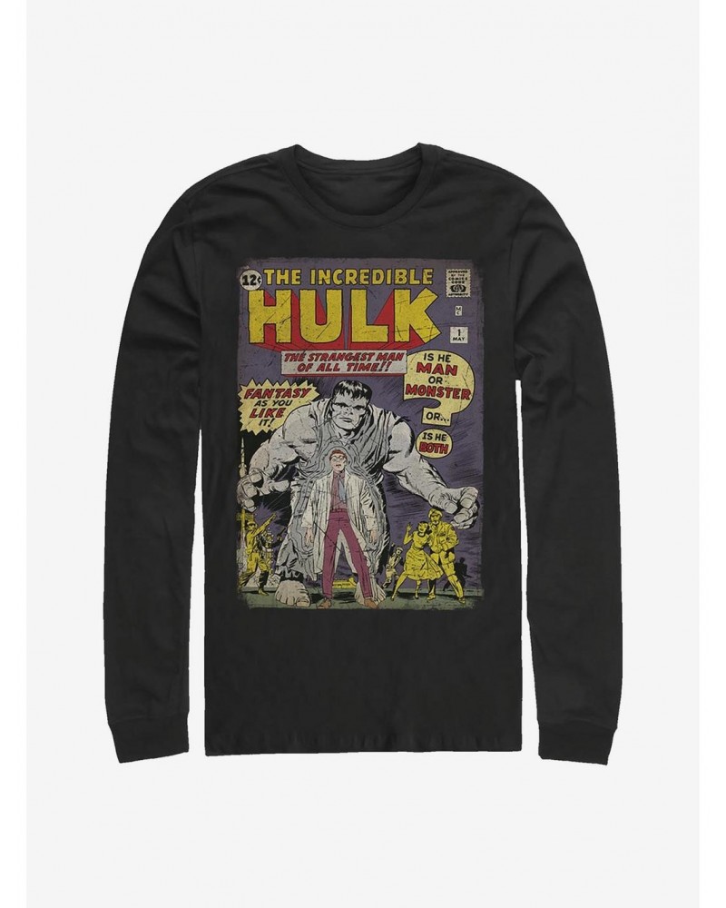 Marvel The Hulk Comic Cover Long-Sleeve T-Shirt $9.21 T-Shirts