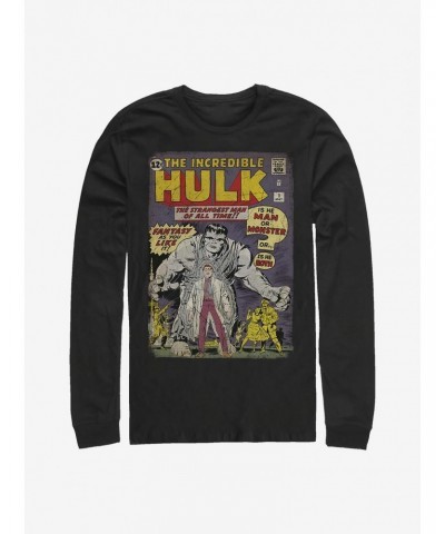 Marvel The Hulk Comic Cover Long-Sleeve T-Shirt $9.21 T-Shirts