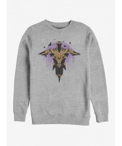 Marvel Avengers: Endgame Scarecrow Thanos Heathered Sweatshirt $8.86 Sweatshirts