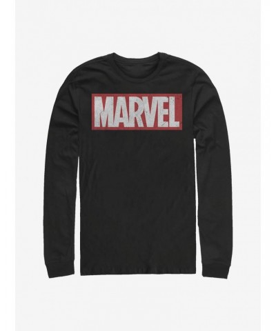 Marvel Brick Logo Long-Sleeve T-Shirt $9.21 T-Shirts