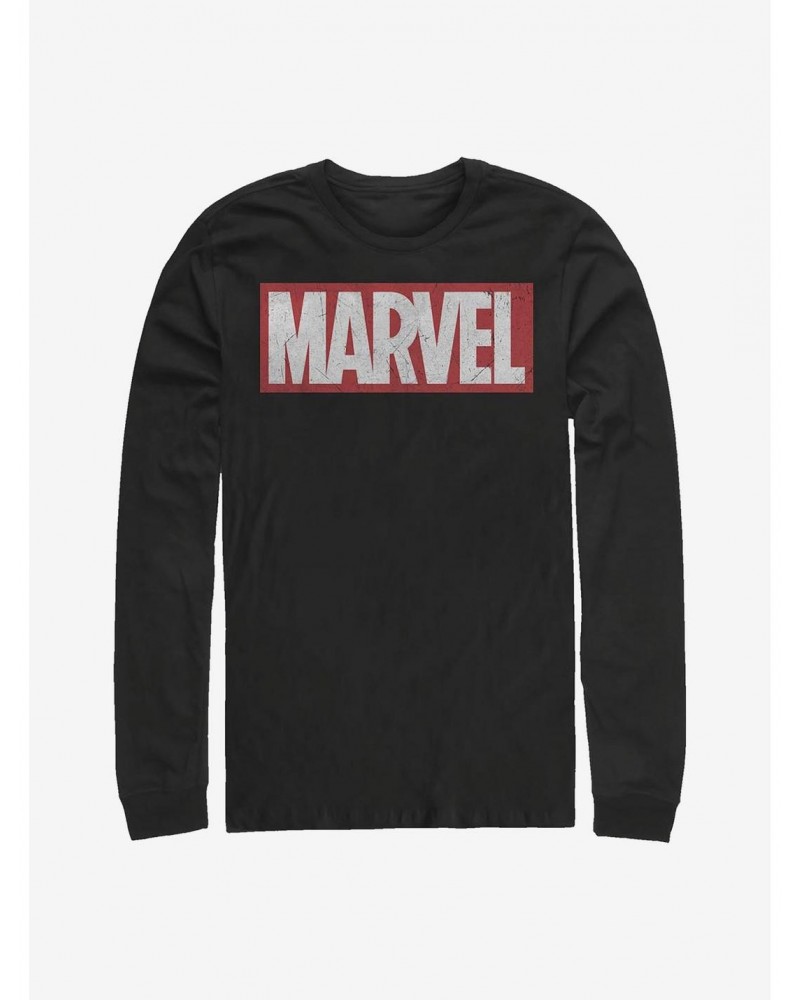 Marvel Brick Logo Long-Sleeve T-Shirt $9.21 T-Shirts