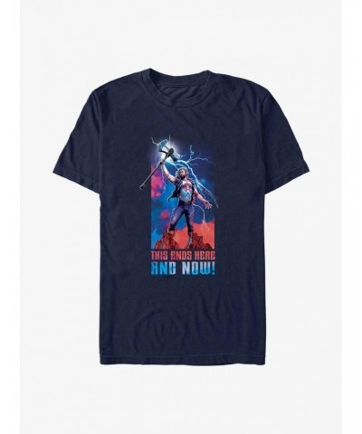 Marvel Thor: Love and Thunder Ends Here and Now T-Shirt $9.56 T-Shirts